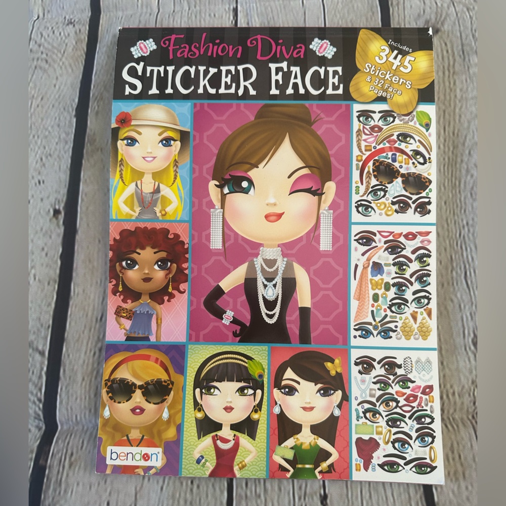 Bendon's Fashion Diva Create-a-Face sticker play book